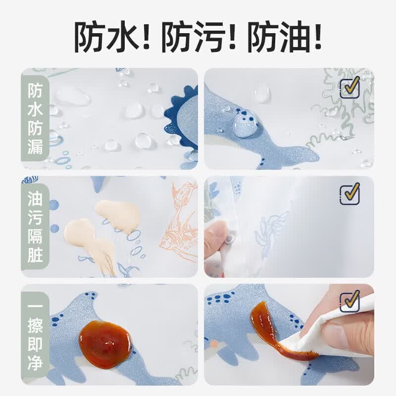 贝肽斯一体式餐椅罩衣冬季宝宝防水儿童吃饭围裙防脏围兜辅食自主进食 海之微笑【下摆可拆】 均码 [建议4个月-6岁]一衣三用