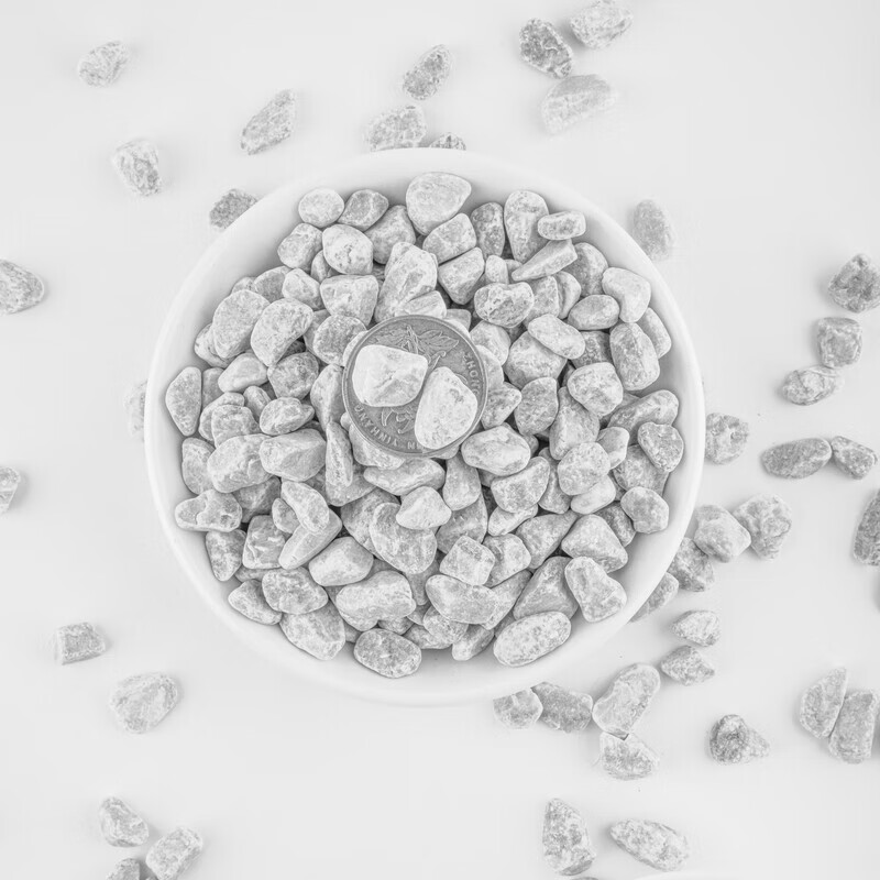 MLHJ灰色水洗石淺灰色礫石庭院鋪面造景石花園園林庭院裝飾 【30斤裝】淺灰色石子 6-9mm