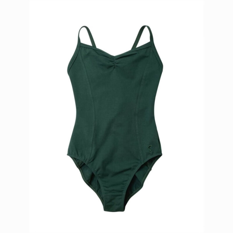 Sansha三沙女舞蹈瑜伽緊身黑色吊帶露背體操服連體衣美背修身 黑色 XXS