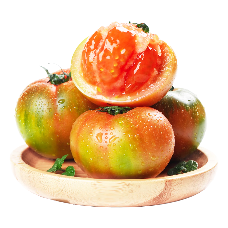 京觅丹东铁皮柿子4.5斤大果 草莓绿腚番茄西红柿新鲜水果源头直发