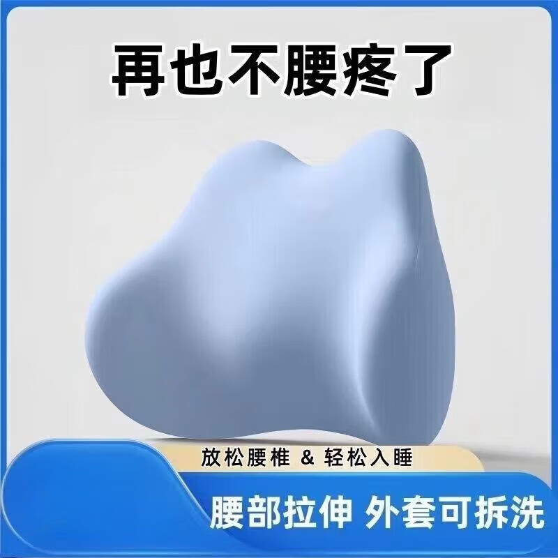 通用腰部托举器床上腰垫睡觉腰枕人体工学护腰腰椎平躺垫腰腰突睡眠 男女通用【神秘黑】  呵护睡眠