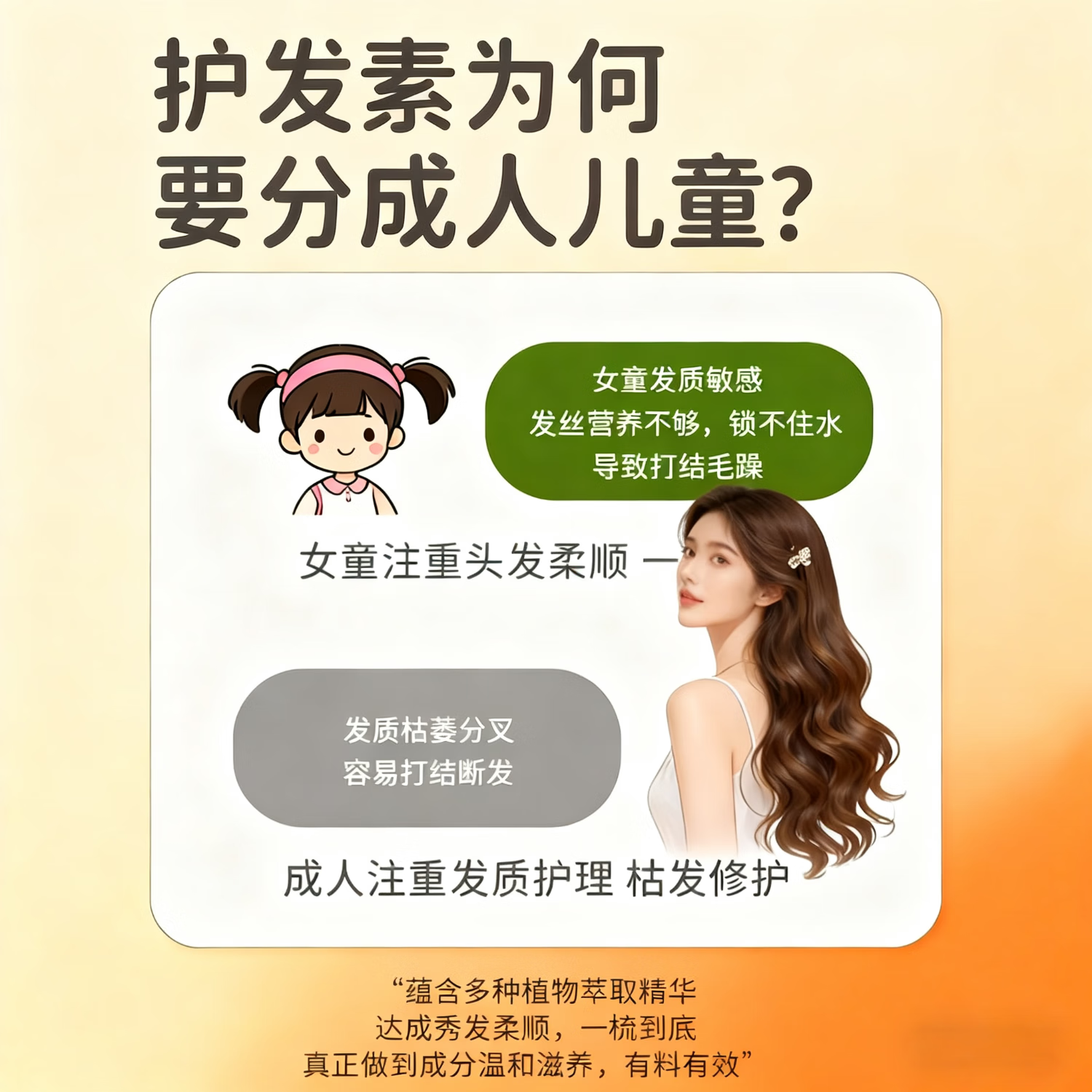 童贝比儿童护发素青少年柔顺毛躁干枯3-6-12岁女孩专用角蛋白润发乳正品 【1瓶】维生素C角蛋白柔顺护发素600ml