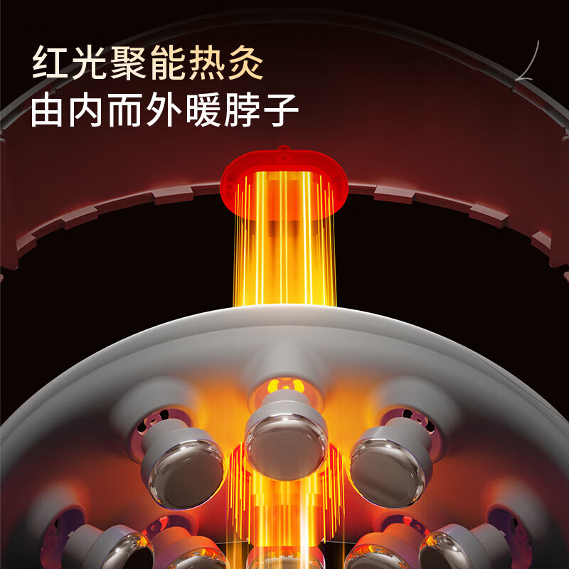 奥克斯椎按摩器颈部肩颈按摩仪脉冲护颈仪颈揉捏捶打脖子热敷生日礼物送男女朋友教师节中秋节礼品实用 双脉冲牵引+揉捏捶打+红光热灸+礼盒装