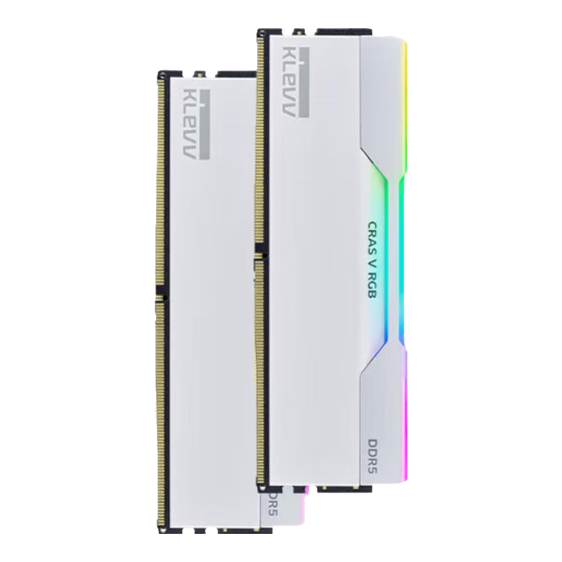 科賦新品雷霆 V/炎龍V 32G/64G 6000 C28 海力士ADIE顆粒 黑 白色臺(tái)式機(jī)DDR5內(nèi)存條  電競馬甲/RGB燈條 炎龍V 16G*2 6400 C30 A RGB白