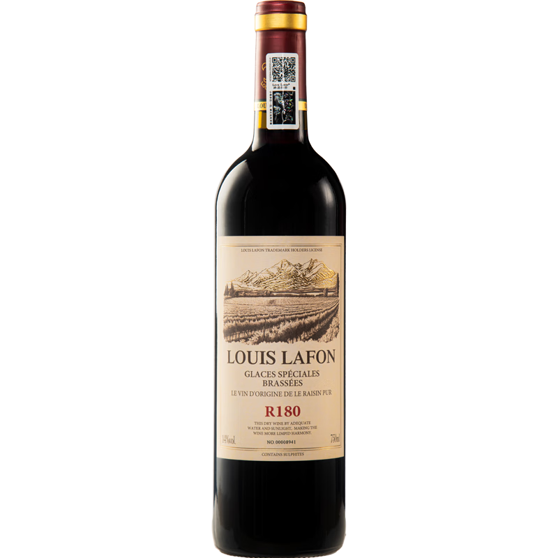 路易拉菲（LOUIS LAFON）法国进口红酒 R180歌海娜干红葡萄酒原酒进口 尝鲜单支750ML