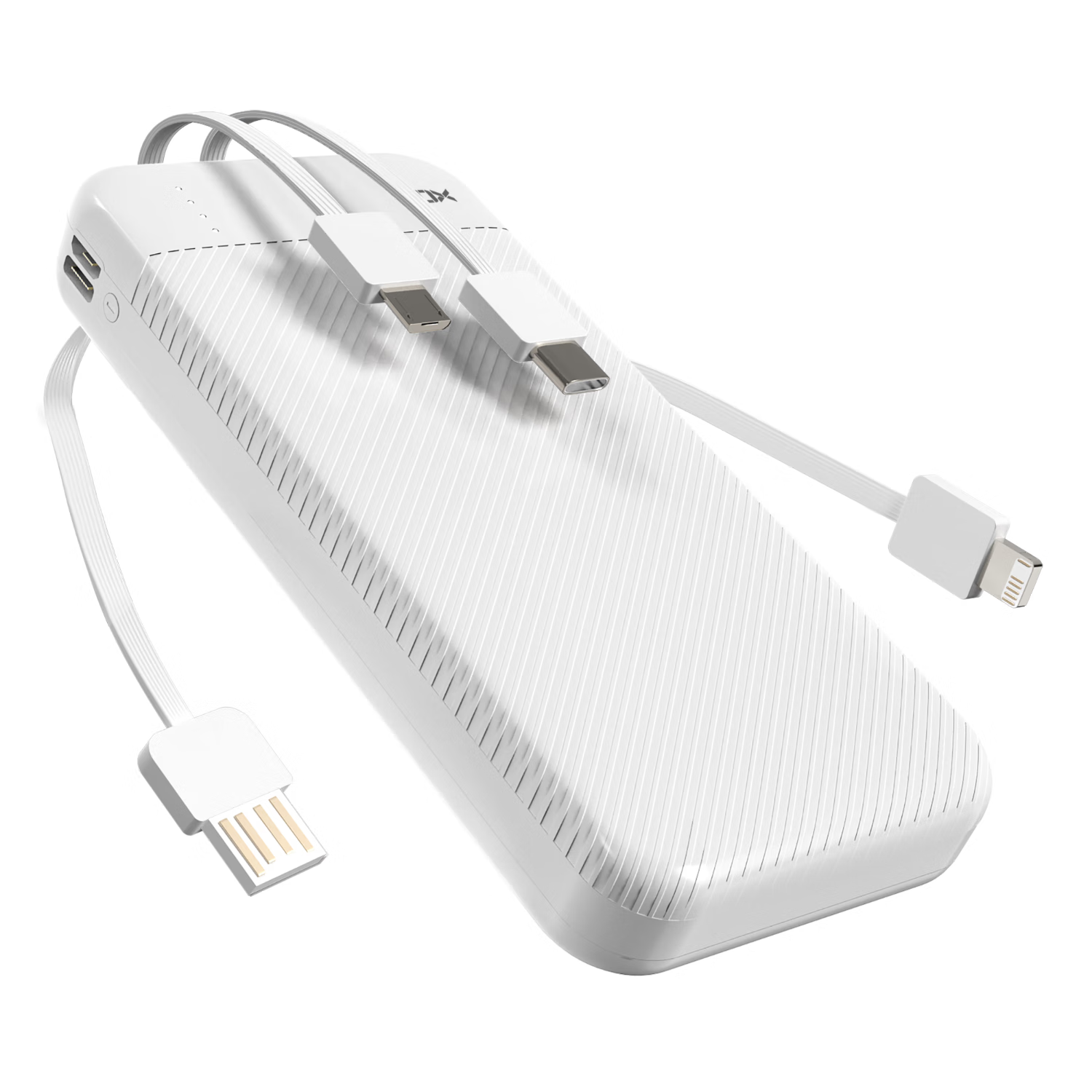 铁达信【新国标3C认证】超级快充10000毫安充电宝 自带四线 超薄小巧 移动电源苹果华为小米OPPO手机通用 【白色】自带四线/1万毫安/支持华为苹果8-16