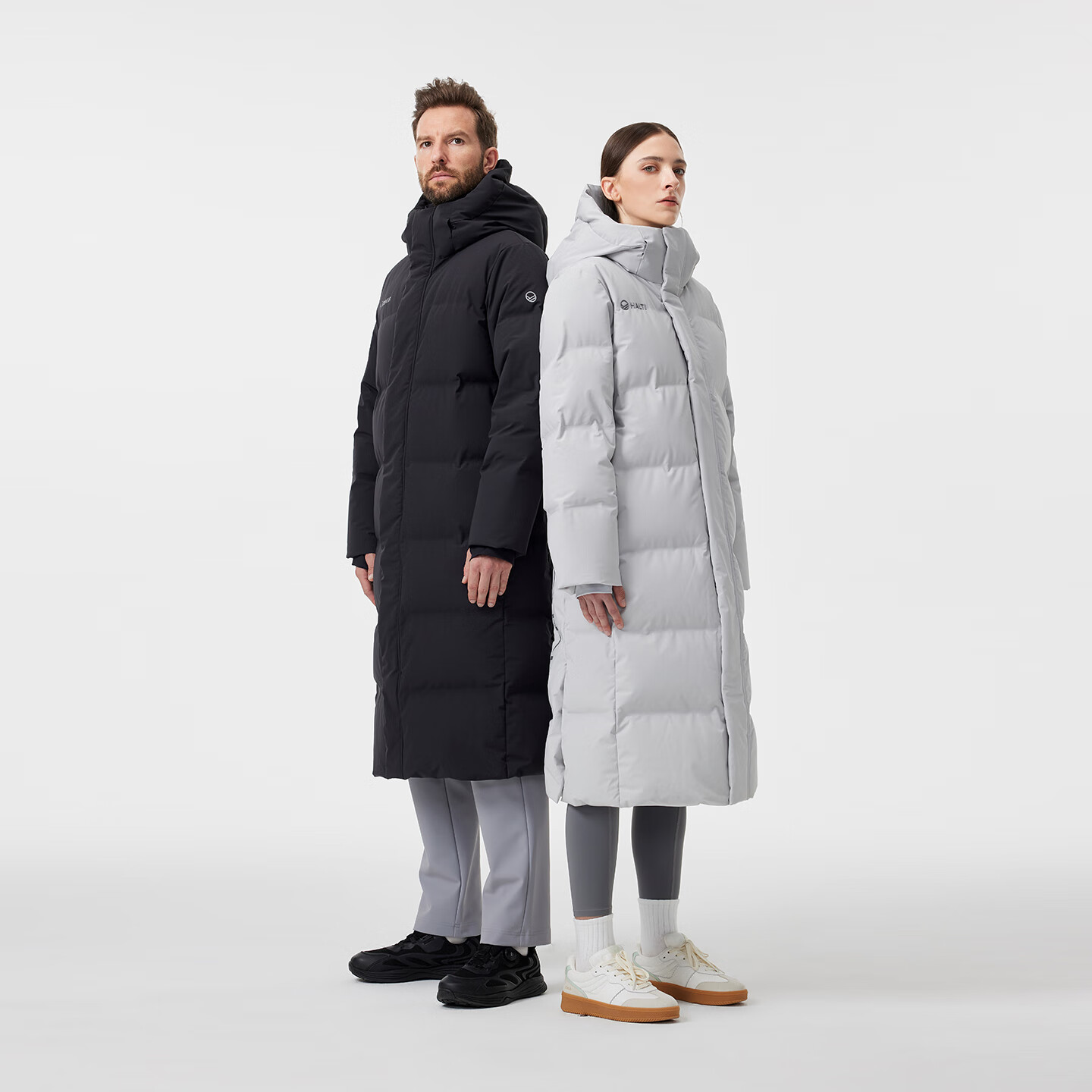 HALTI哈尔迪羽绒服男女同款中长款95鹅绒运动户外冬季新款外套708S 陨石黑 S 165/84A