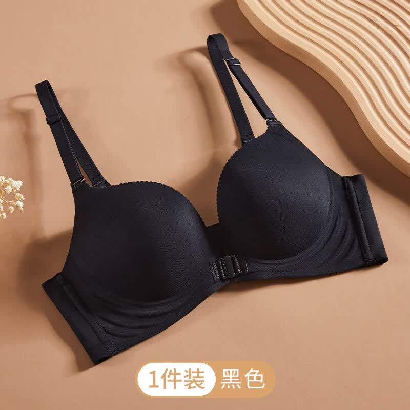 古今内衣女士文胸罩无钢圈纯欲约会无痕薄款聚拢上托性感夏季2026最新 黑色 （升杯感强 建议拍大一码） 85B