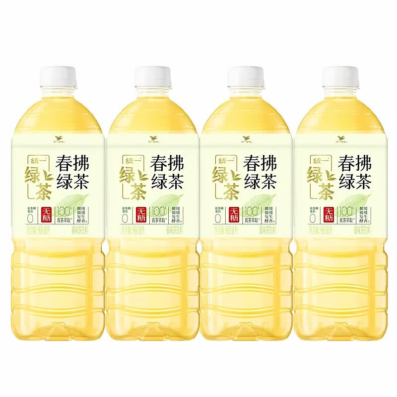 统一0糖春拂绿茶900ml*8瓶整箱装真茶萃取0脂无糖微发酵茶饮料绿茶 0糖春拂绿茶900ml*4瓶