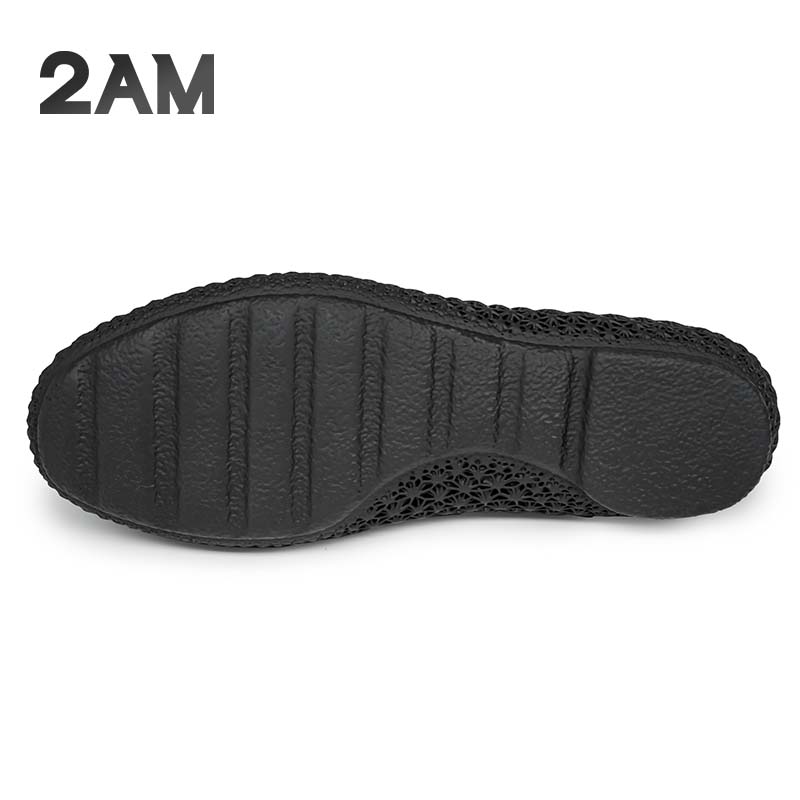 2AM4D打印一体乐福鞋轻便舒适豆豆鞋套脚商务3D打印休闲鞋 黑色 43