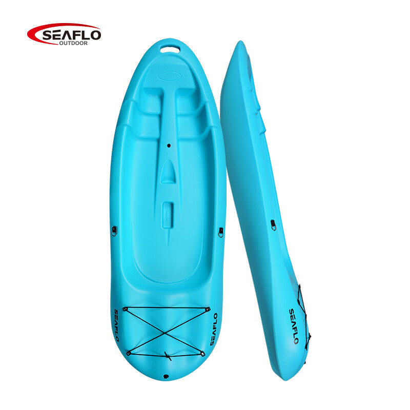 SEAFLO OUTDOOR兒童皮劃艇平臺(tái)舟橡皮艇兒童船槳救生衣塑料艇水上 裸船