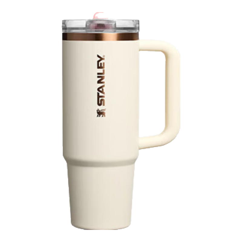 STANLEY保溫杯水杯巨無霸吸管杯PRO保溫保冷大容量杯子年會禮品男女禮物 【京東專供】粉金奶油- 887ml