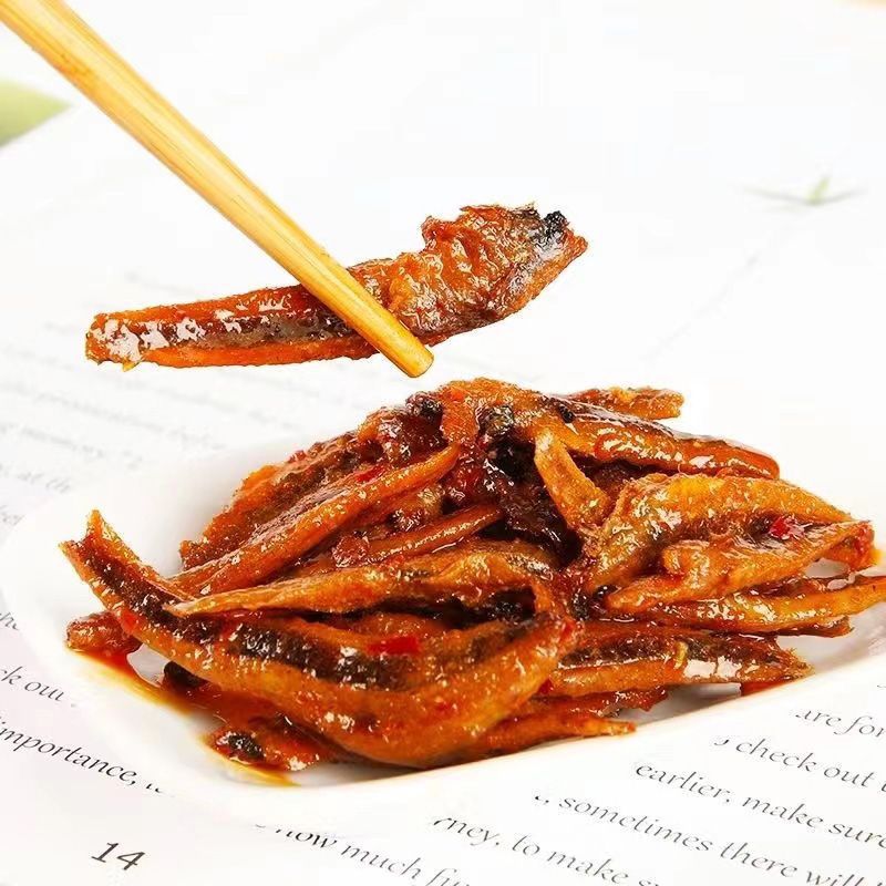 香辣小鱼仔追剧零食下午茶独立小包开袋即食四口味可混装 100包 香辣味口10包