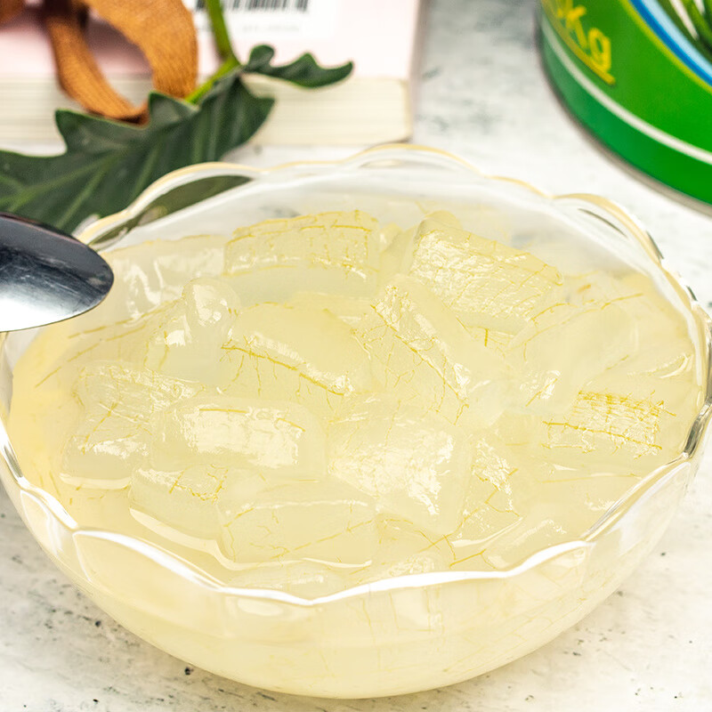 绿河新鲜芦荟罐头3000g大罐装食品即食6斤水果捞糖水芦荟果肉罐头 3000g