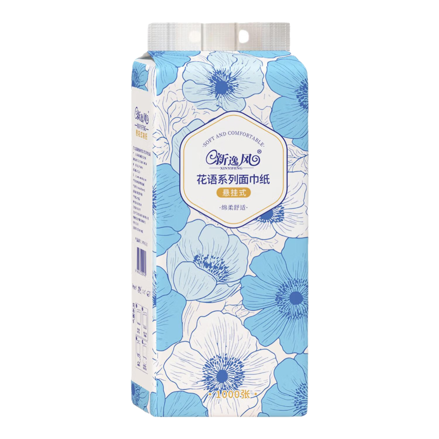 新逸风挂式抽纸大包纸巾家庭实惠装卫生间厕所挂壁式家用卫生纸悬挂厕纸 【5层*1200张】*3提