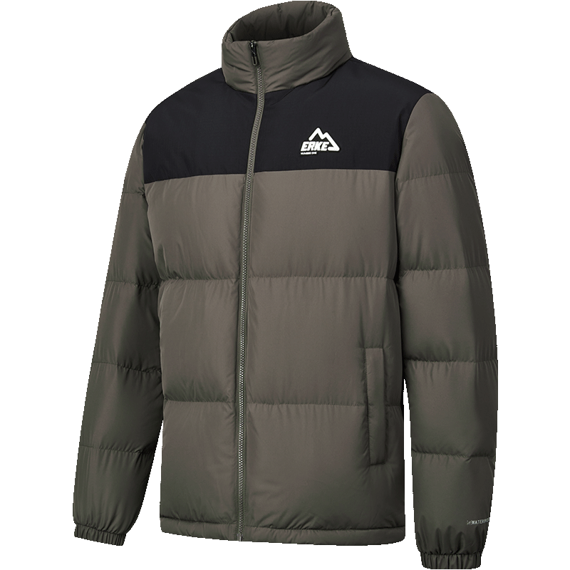 鸿星尔克羽绒服男女同款冬季立领时尚通勤加厚保暖外套情侣泡芙面包服上衣