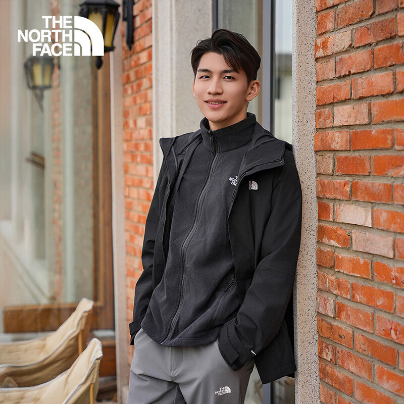 北面（The North Face）硬壳冲锋衣男三合一SANGRO抓绒内胆防风防水保暖25秋冬款|89ZP JK3/宇宙黑 XL /180
