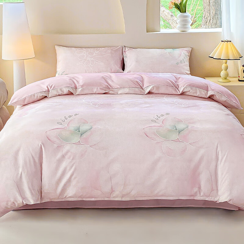 匹鲁四件套A类抗菌可水洗机洗暖氧亲肤四件套学生宿舍家用床上件套 多彩梦露 床单款 1.5/1.8米床-四件套