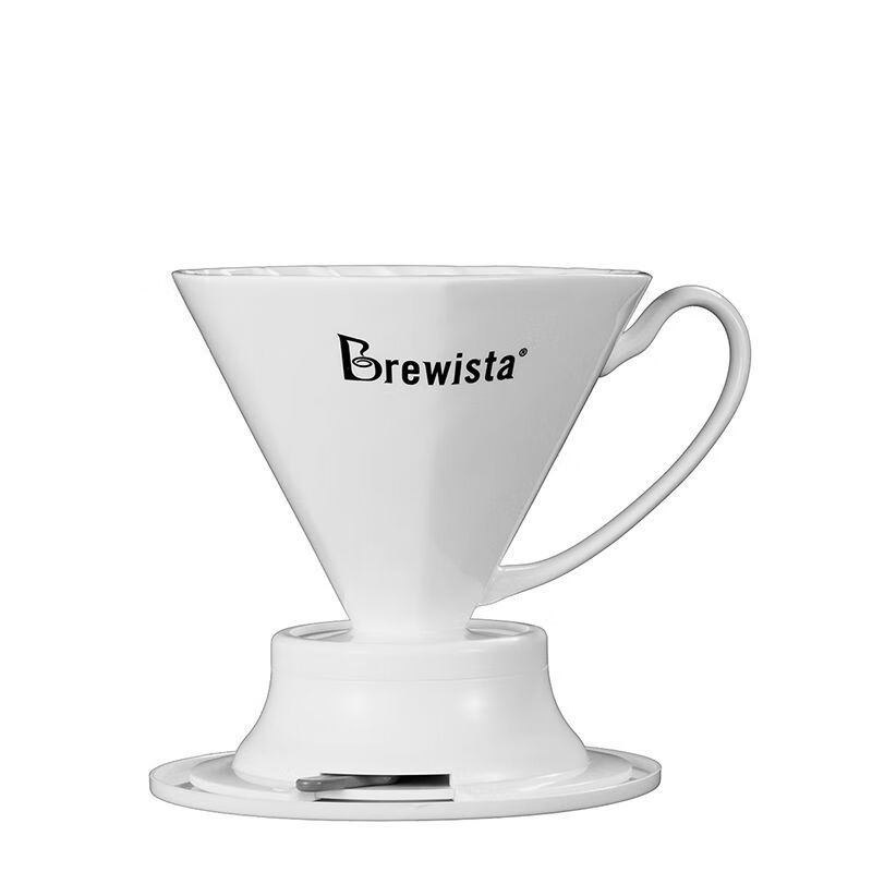 BREWISTA陶瓷隨心開(kāi)關(guān)V60型可浸泡滴濾式咖啡濾杯聰明杯過(guò)濾杯 晨露白V02號(hào)
