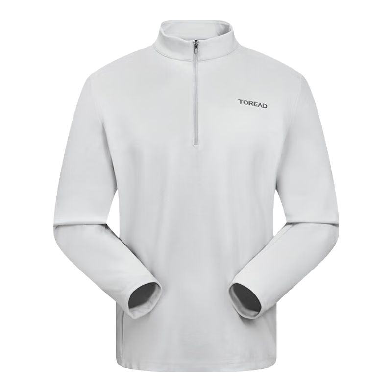探路者(TOREAD)抓絨衣男戶外保暖長袖T恤抗靜電內(nèi)膽立領(lǐng)休閑衛(wèi)衣25年秋冬新款 山影灰-TACCBN91801 3XL