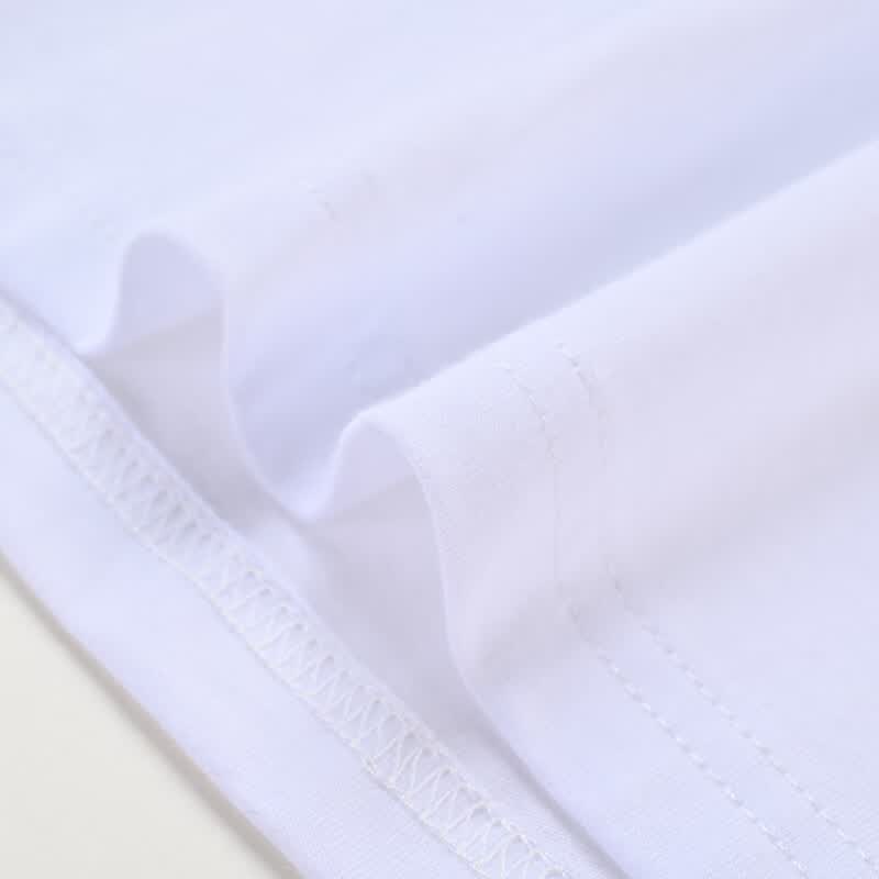 铅笔俱乐部童装2025夏装清仓女童短袖儿童印花上衣中大童纯棉t恤 米白 120 cm