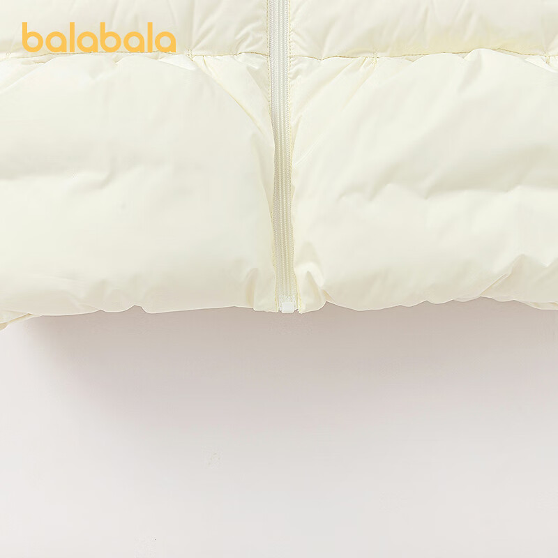 巴拉巴拉(BALABALA)【商场同款】儿童羽绒服女宝宝冬装2025新款外套可爱猫咪 奶白10501-白鸭绒 80 充绒量52g