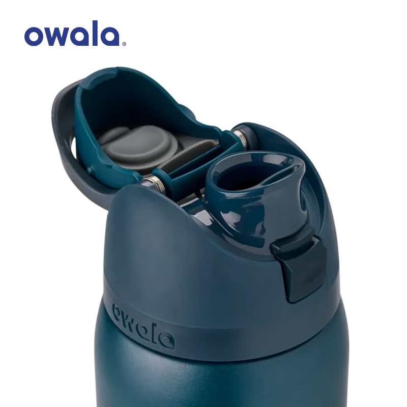 OwalaFreeSip随行杯一盖双饮大容量保温杯水杯礼品奖品伴手礼十大品牌 蓝色(Winter Nights) 710ML | 24-oz