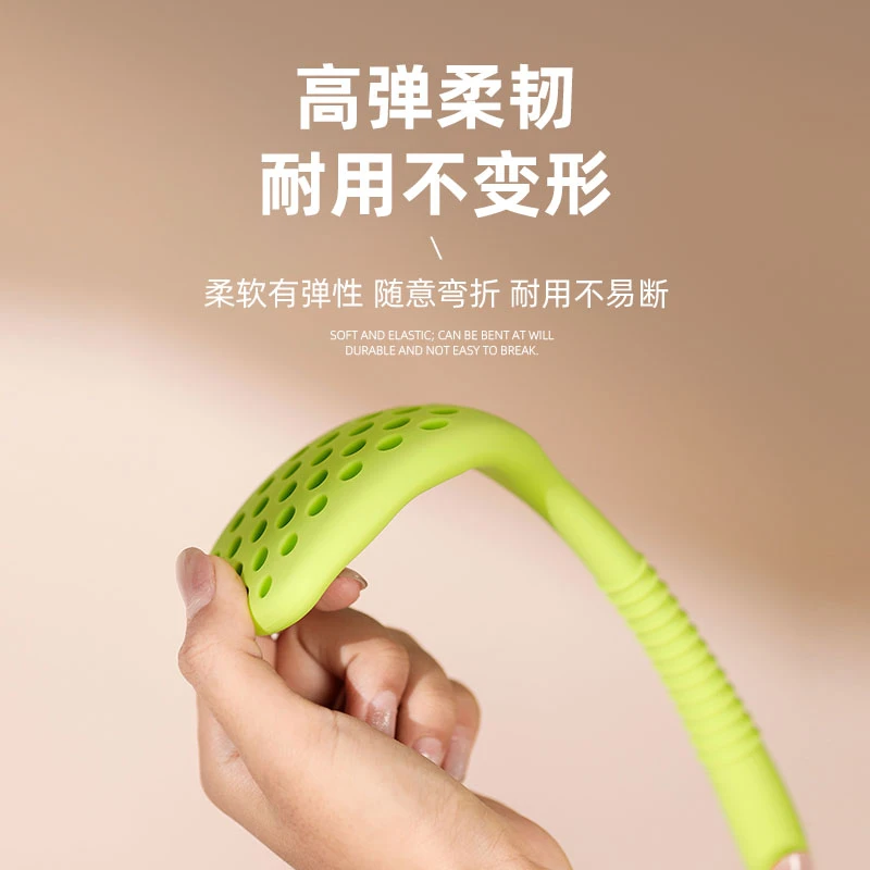 孟禾本草硅胶经络拍痧板拍痧板敲背锤按摩棒经络拍打神器养生按摩捶背棒 拍痧板-浅紫色