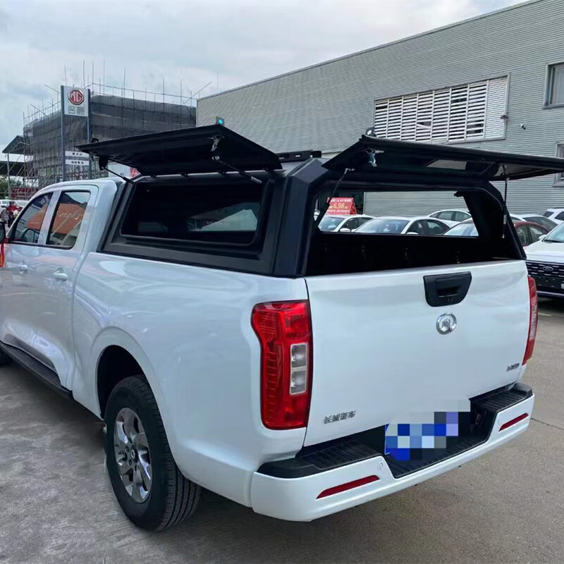 dmax纳瓦拉域虎金刚炮皮卡车后备箱改装后箱盖后 长城炮高盖磨砂黑