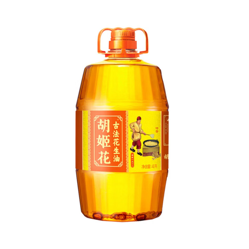 胡姬花古法花生油物理压榨 食用油 4L*1桶