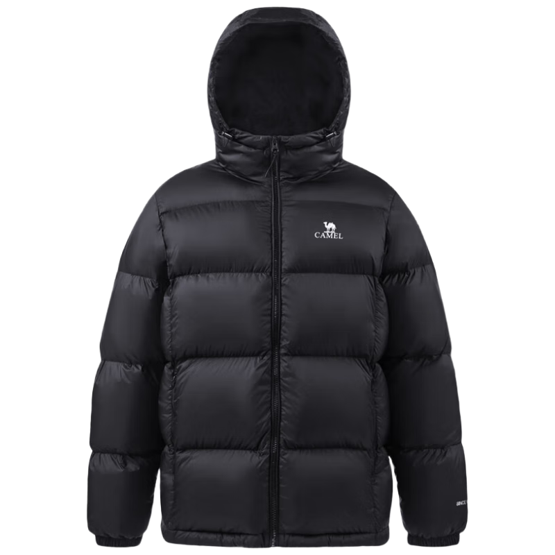 骆驼女装炽云羽绒服男女冬季连帽防泼防风鸭绒保暖情侣面包服