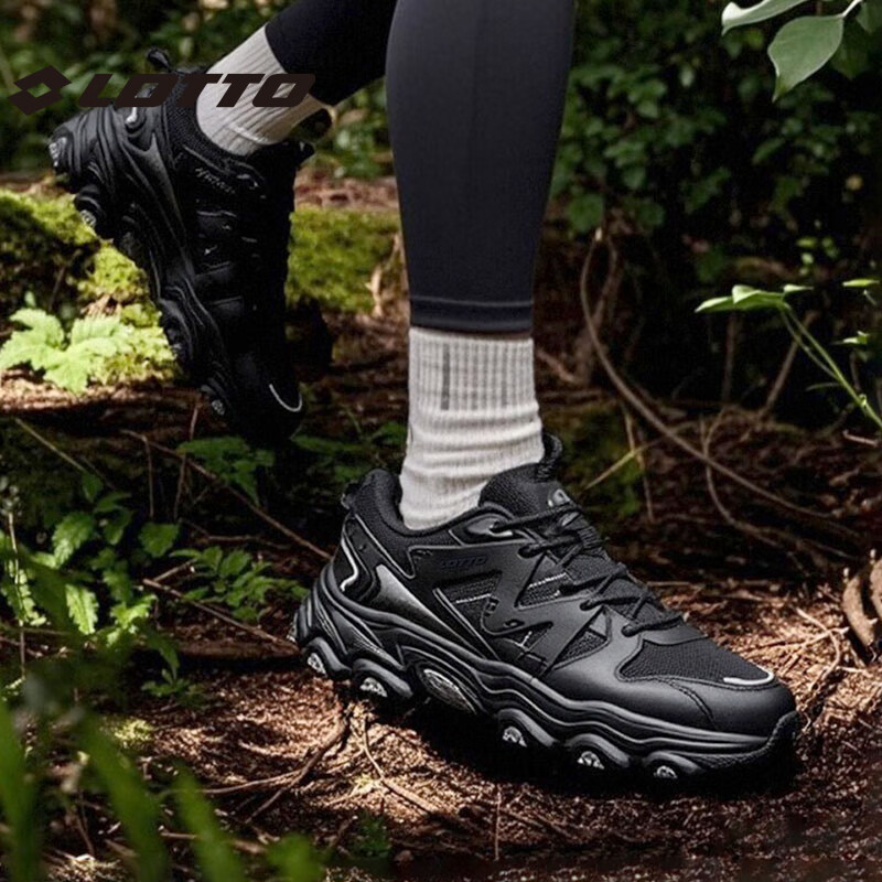 乐途男鞋登山鞋户外徒步鞋运动鞋新款官方越野减震跑步鞋休闲鞋子  黑色【男女同款】 42