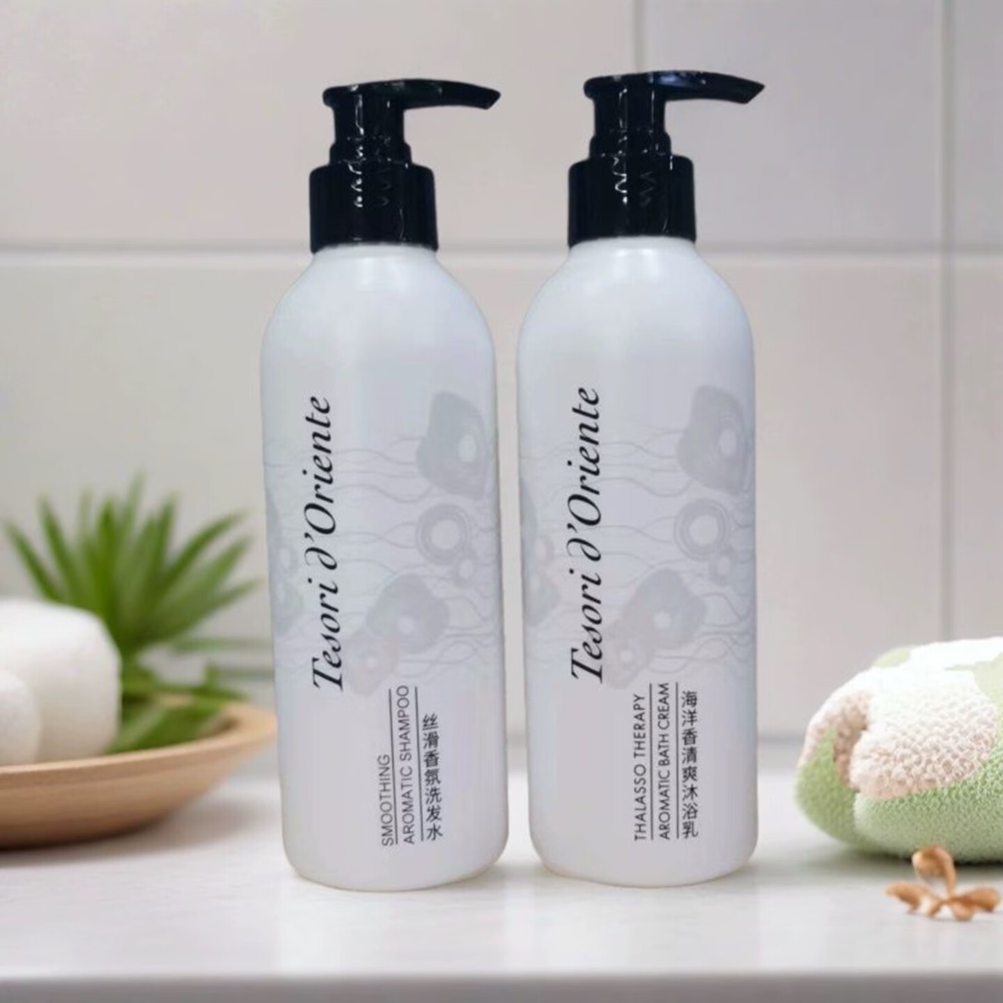 东方宝石丝滑香氛洗发水护发素海洋香氛沐浴露身体乳精油套装五星级酒店 身体乳 去屑止痒滋润柔顺蓬松