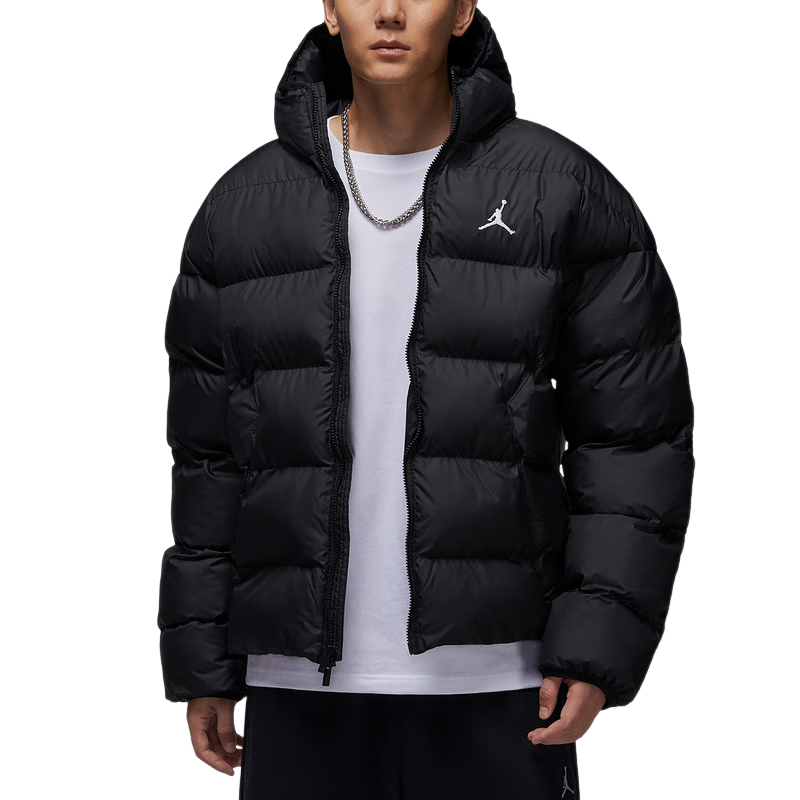 耐克（NIKE）棉衣男装 2025冬季新款Jordan乔丹宽松保暖户外休闲运动棉服外套 HV0533-010 S