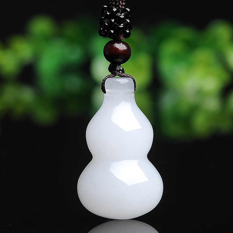 艺铂缘羊脂白玉葫芦吊坠平安扣玉吊坠福禄玉石挂件男女情侣款项链毛衣