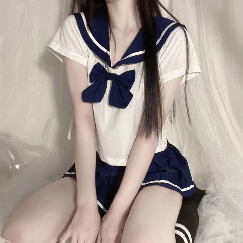 夜酥情趣内衣日系体操服少女学妹装校园制服显瘦泳衣纯 日系蝴蝶结性感网红风 黑 均码