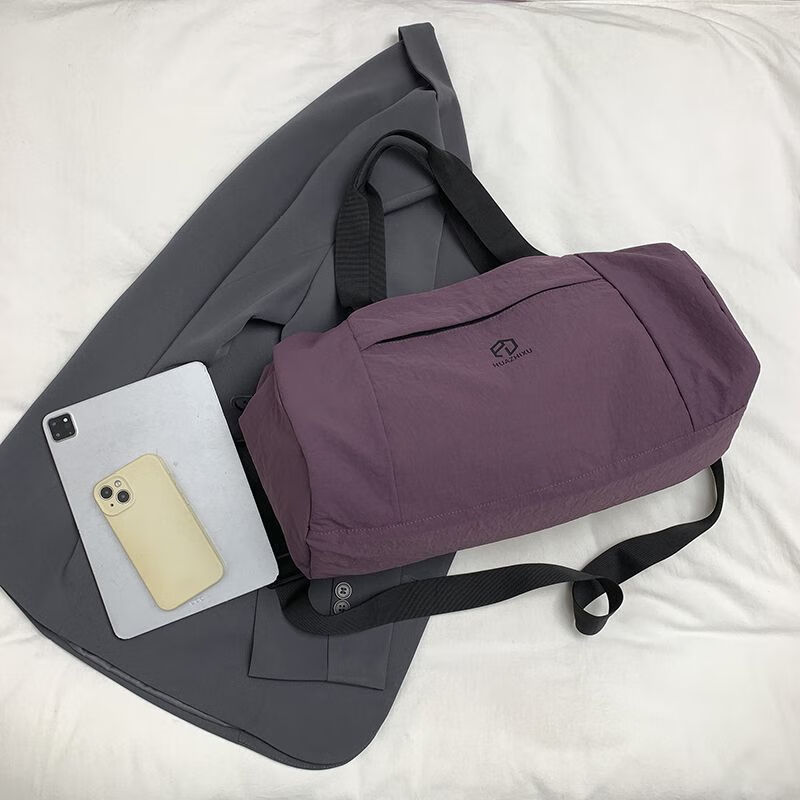 DRYWORLD女神节手提轻便干湿运动健身短途旅行包行李包收纳行李袋 紫色