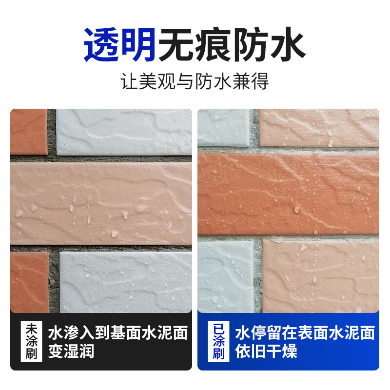 飒望德国透明防水胶屋顶外墙窗台渗水补漏胶耐晒抗冻卫生间免砸砖裂缝 【一刷止漏】1kg透明涂料 【屋顶/外墙裂缝/窗台/通用型】