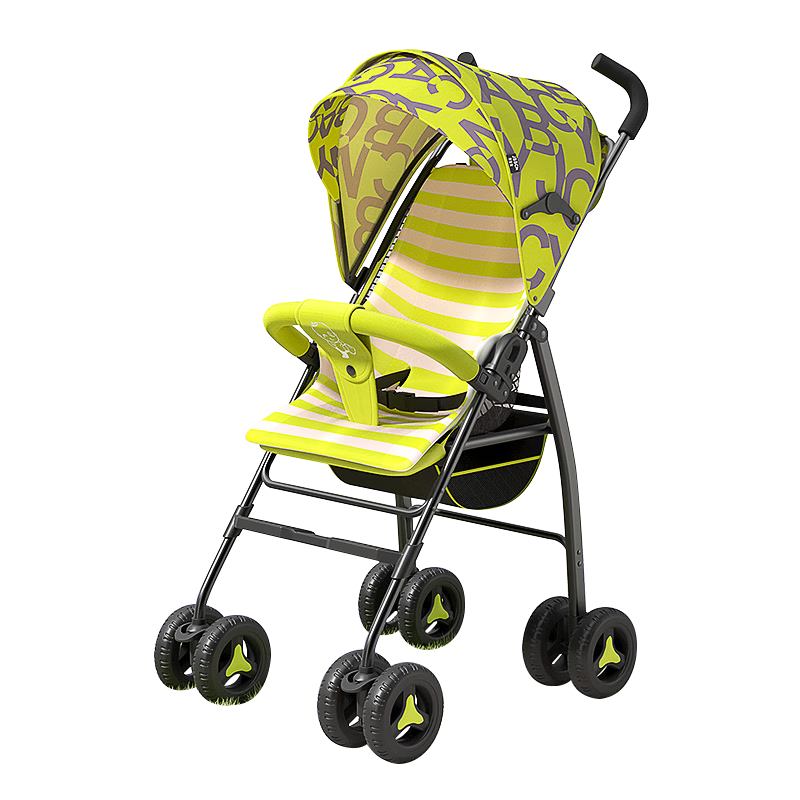 吉寶寶（JBBCN）遛娃神器輕便折疊 嬰兒推車兒童便攜傘車可登機僅重3.5KG 【四季款】檸檬綠