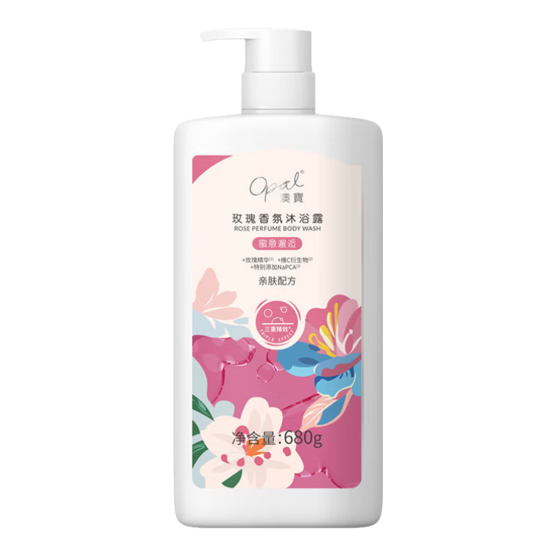 澳寶 沐浴露清潔留香沐浴乳 滋潤保濕補(bǔ)水男女通用沐浴液680g 玫瑰香氛 680g 1瓶