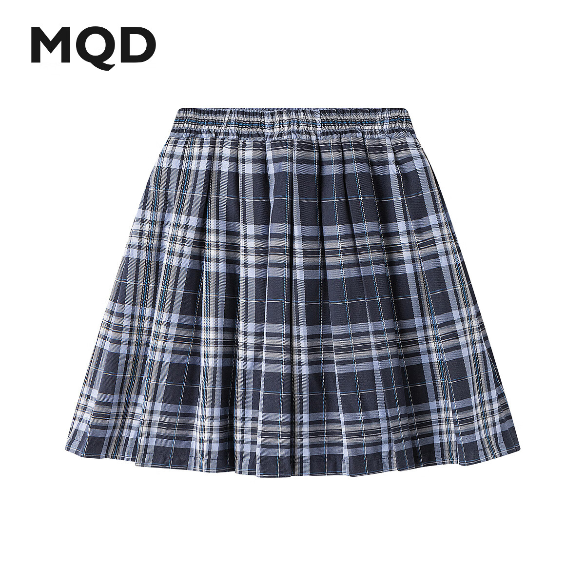 马骑顿梭织半裙 蓝格 150