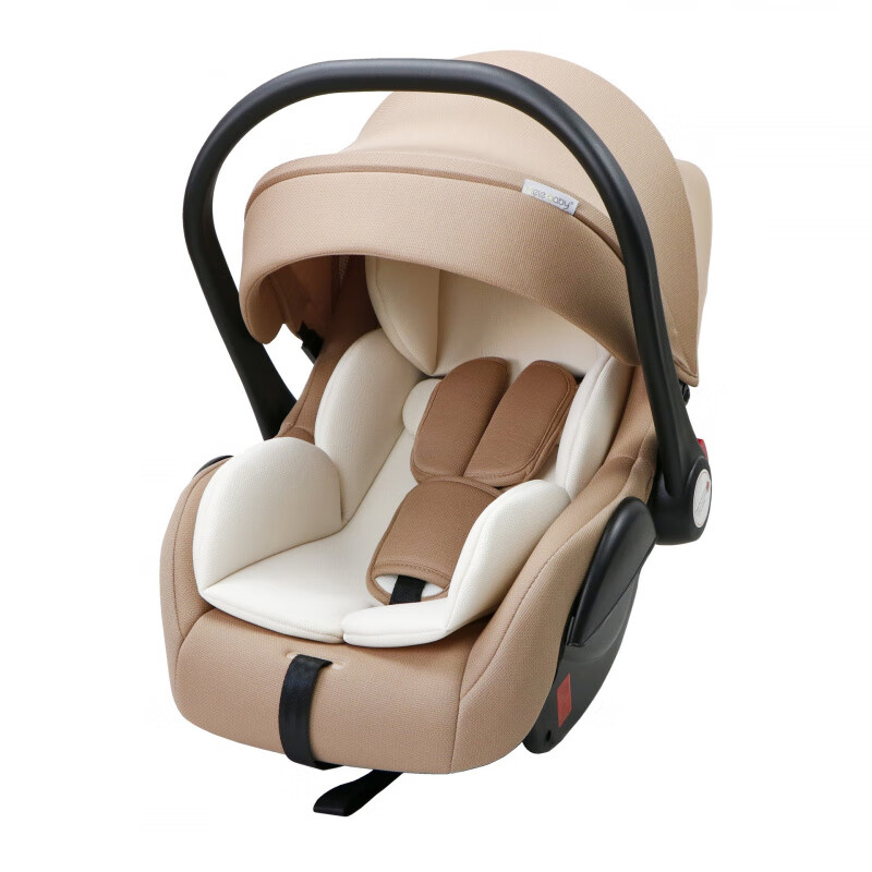 寶貝第一（Babyfirst）車載嬰兒提籃睡籃便攜式便攜新生兒寶寶兒童安全座椅汽車搖籃 摩卡卡其色(不含底座)