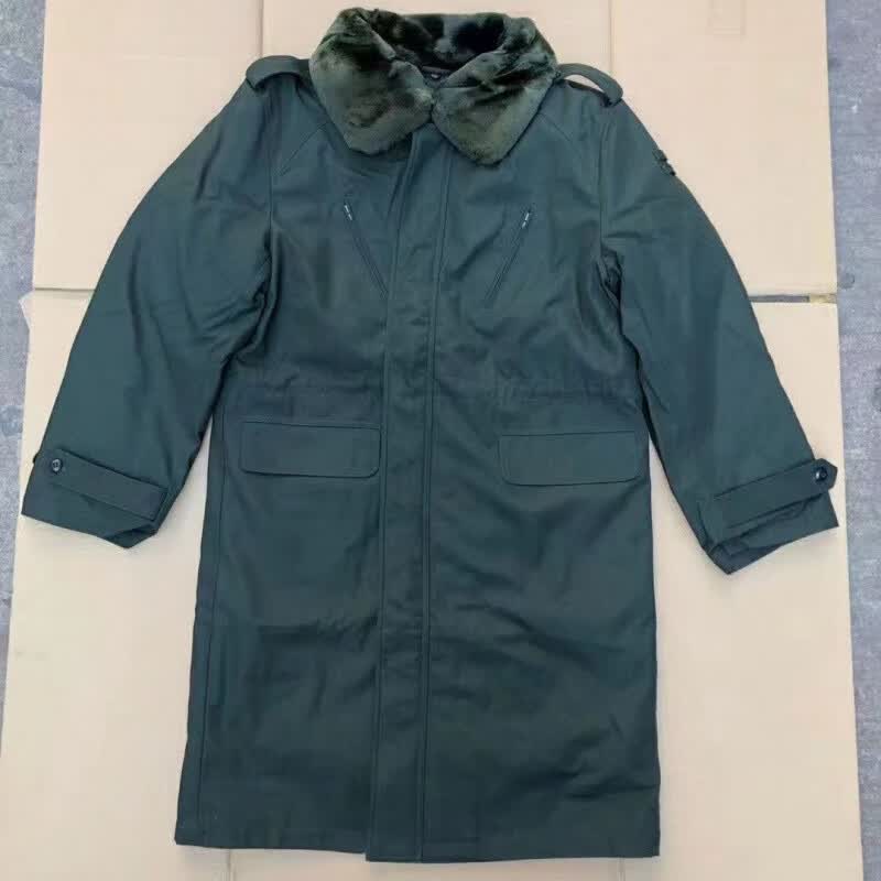 际华冬季加厚温寒区保暖棉大衣棉服长款防寒服防寒棉袄保安棉衣 中长款平口袋大衣到膝盖 165-88