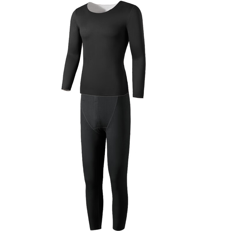 古今（GUJIN）保暖内衣男士套装秋衣秋裤本命年马骐骥红色新年喜庆2026 黑色 （蓄热聚暖） 3XL 建议体重170-190斤