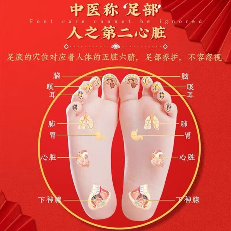 内廷上用北京同仁堂老北京艾草足贴自热贴暖脚贴祛艾叶睡眠湿去湿气重H 【1盒体验装】60贴/盒