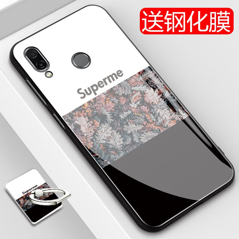 龙清 华为nova3i手机壳ine-al00创意保护套全包软边玻璃壳个性硬壳