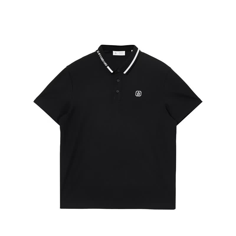 杰克·琼斯(JACK&JONES)男装26年凉感POLO衫男士翻领短袖T恤夏季潮流商务休闲高端半袖 E40黑色 常规 M 175