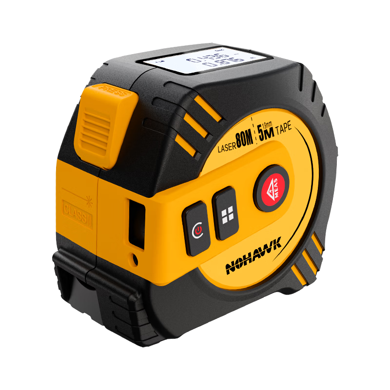 暗鷹(Nohawk)測距儀激光卷尺高精度測量儀紅外線電子尺多功能量尺寸神器量房儀 【鋰電款激光卷尺T2-60M】5米卷尺+60米激光測距儀