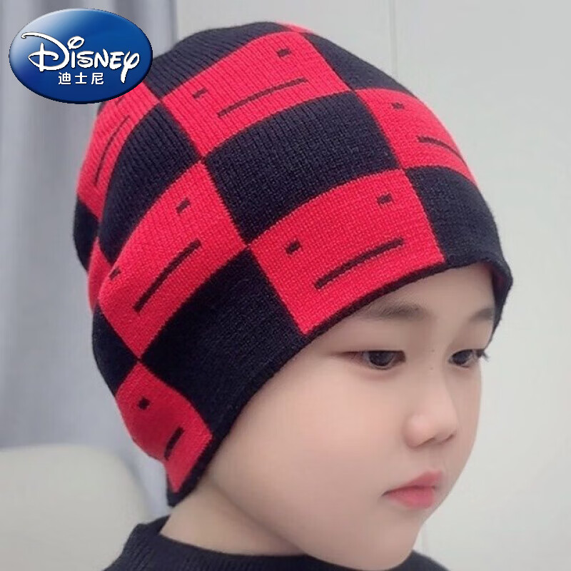 迪士尼(Disney)2-12儿童护耳帽秋冬男童帽子围巾2件套男孩帅气套头帽超酷高品质 灰色【帽子+脖套】 适用3-12岁儿童弹性很好
