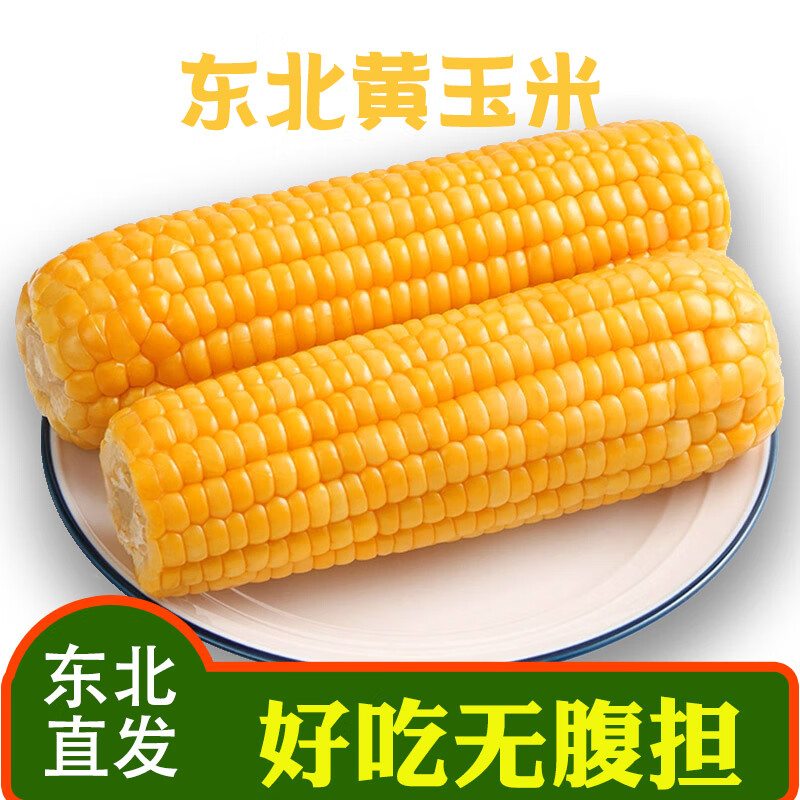 守望乡村（KEEP W-VILLAGE GO）【好吃】东北黄玉米 黏甜糯香甜玉米棒苞米 真空包装米玉米棒 黄玉米8支【单支250g精品大棒玉米】